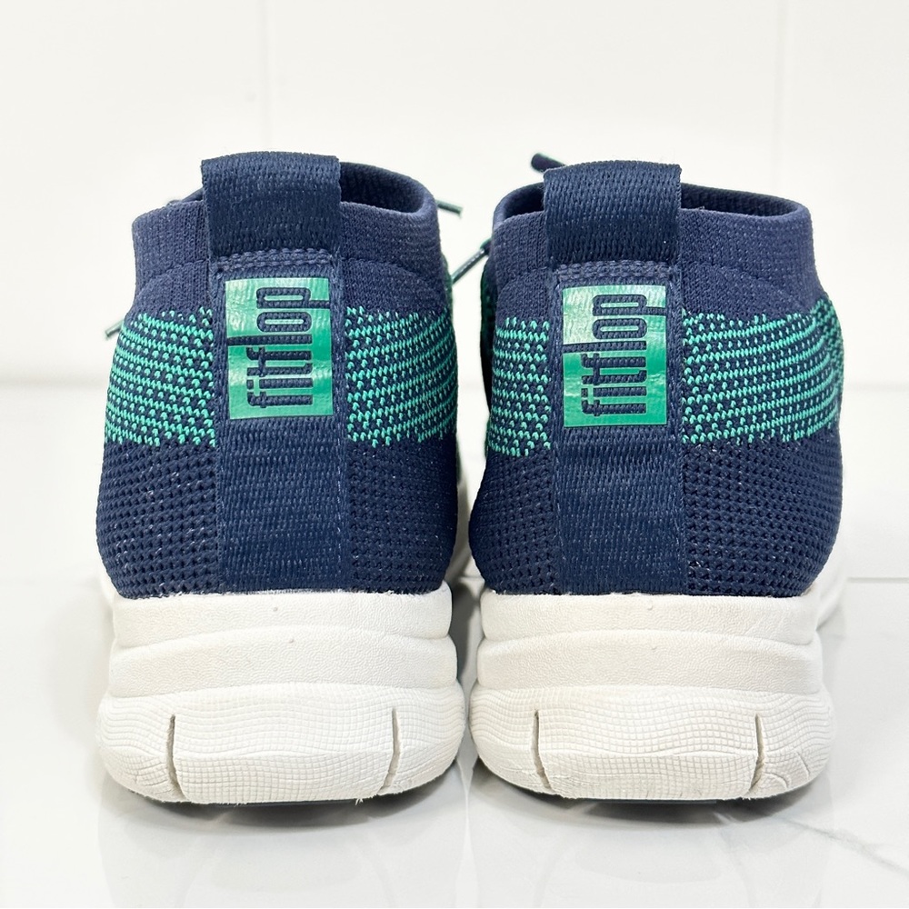 Fitflop Uberknit High Tops Men’s 10 Midnight Navy / Parakeet Green - Picture 5 of 7